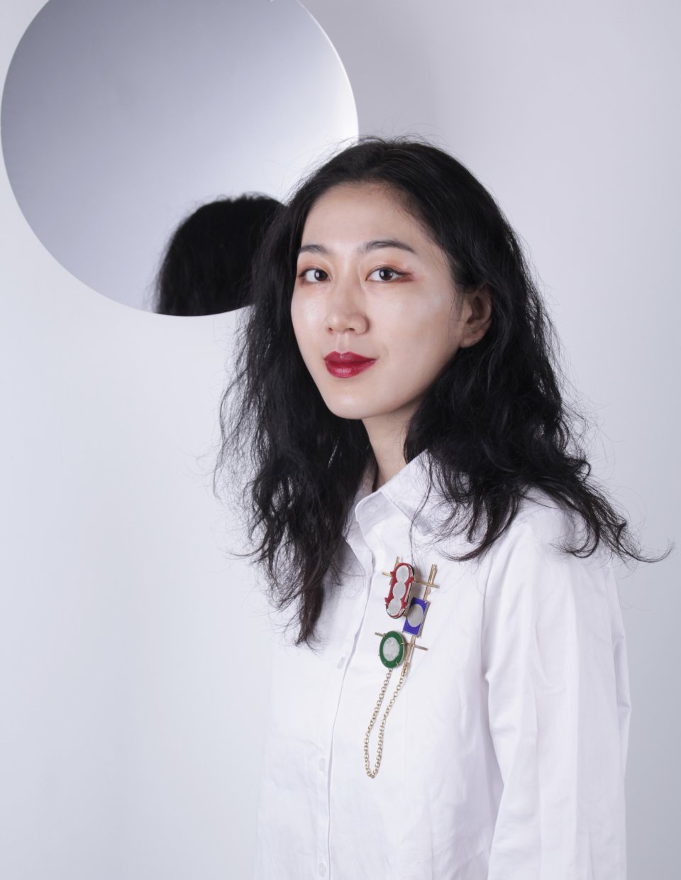 Billboard-Advertising Brooch Brass, Enamel 75*75mm 2018